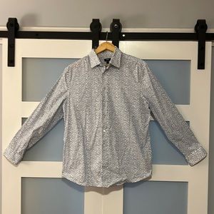 Slim Fit Geometric 1MX Long Sleeve Men’s Shirt by Express